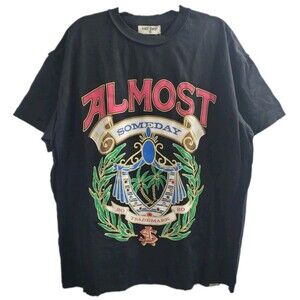 Almost Someday Royale T Shirt Mens 2XL Black Graphic Heavyweight Streetwear